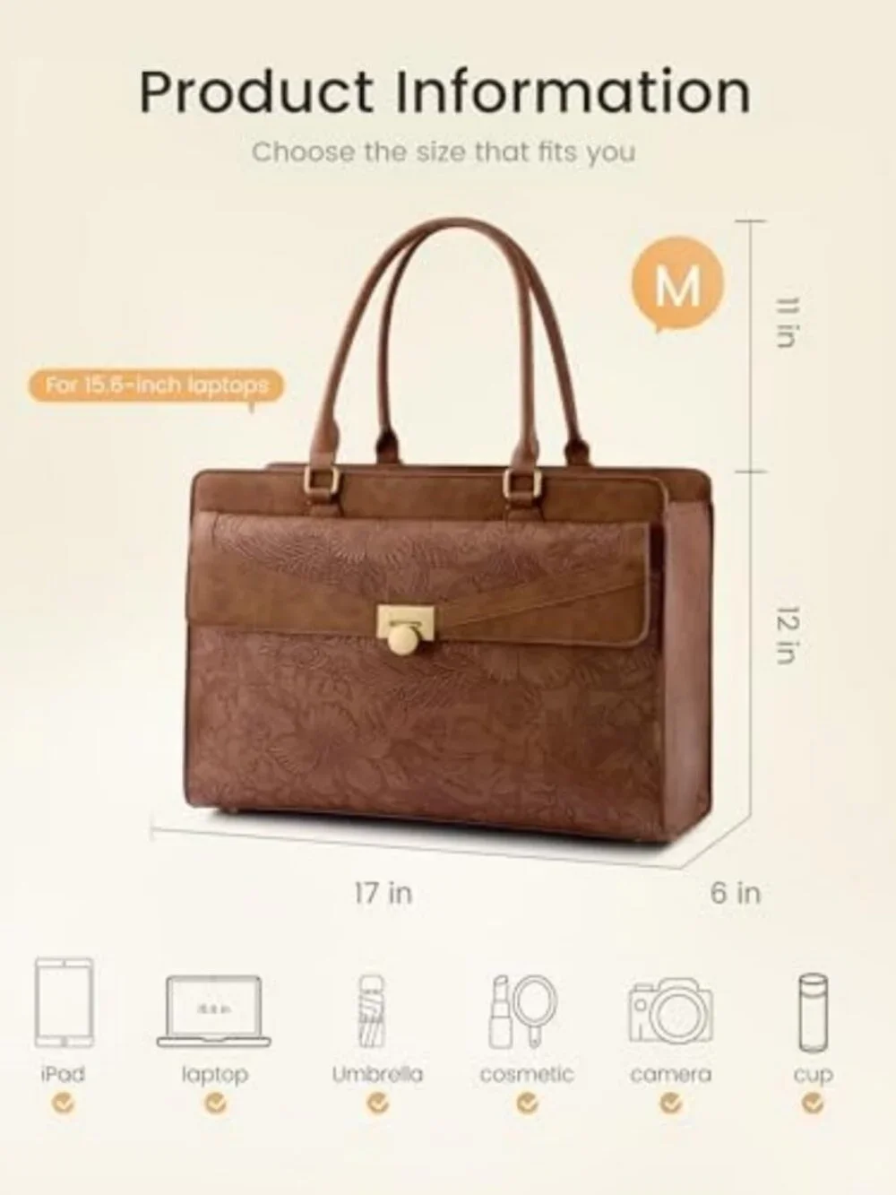 Stylish Women's Laptop Tote Bag | Work & Computer Bag with Spacious Design